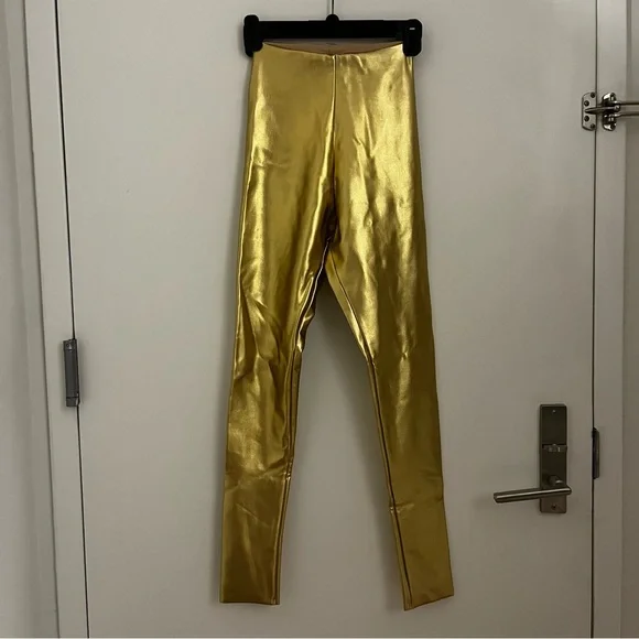 Commando Faux Leather Unreleased Gold Lamé Leggings